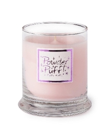 Lily flame glass candle