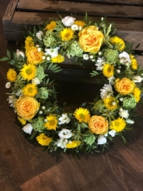 Wreath in Yellow and Greens
