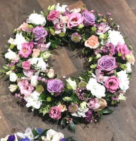 Wreath in Pastel Pinks